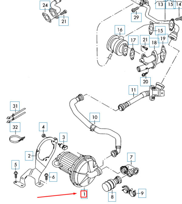022959253B - NEW AUDI A3 8P SECONDARY AIR PUMP 022959253B ORIGINAL