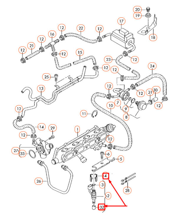 036198149 - Audi A2 8Z Injector Gasket Set 036198149 NEW REAL