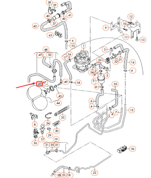 037121687 - Audi A8 D3 Coolant Outlet-O-Ring 037121687 NEW