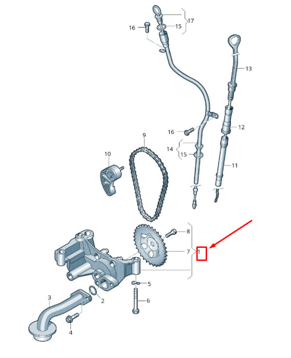 038115105C - NEW VW AUDI SKODA SEAT BEETLE CONVERTIBLE BEETLE BORA CADDY OIL PUMP 038115105C