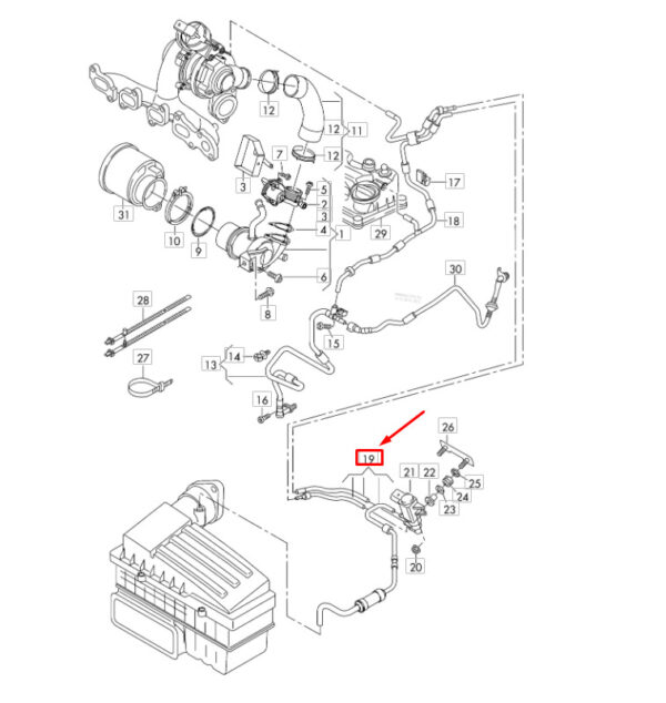 04L131055J - AUDI Q3 F3 VACUUM HOSE 04L131055J NEW GENUINE
