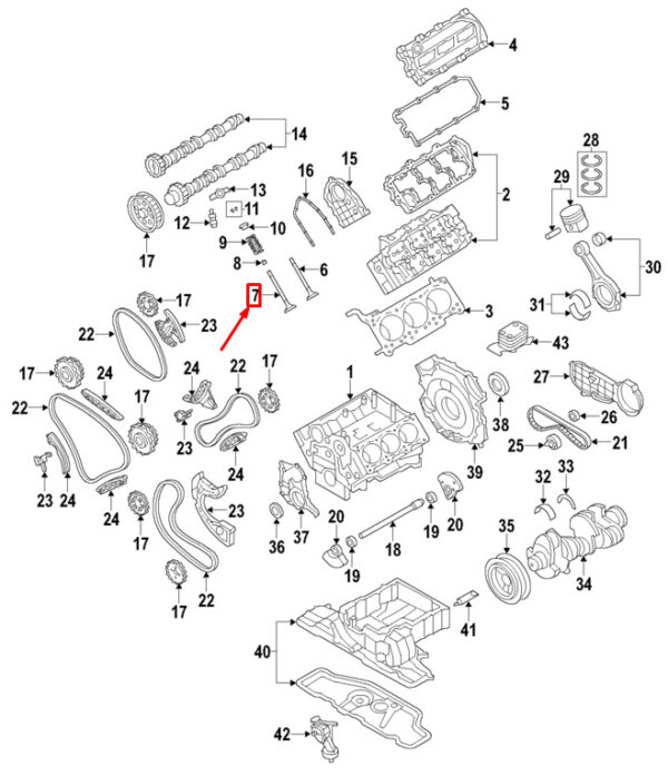 059109611K - NEW AUDI Q7 4L ENGINE EXHAUST VALVE 059109611K ORIGINAL