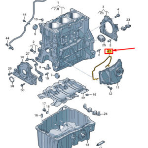 05C103517A - Audi A1 GB engine oil separator gasket 05C103517A NEW ORIGINAL