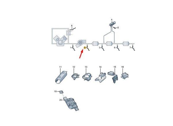 05L907807CE - AUDI Q3 F3 NOX Sensor 05L907807CE NEW GENUINE