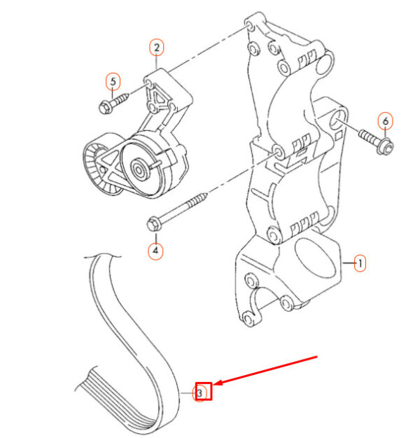 06A145933D - NEW OEM AUDI TT 8N ACCESSORY POLY-V-BELT 06A145933D GENUINE