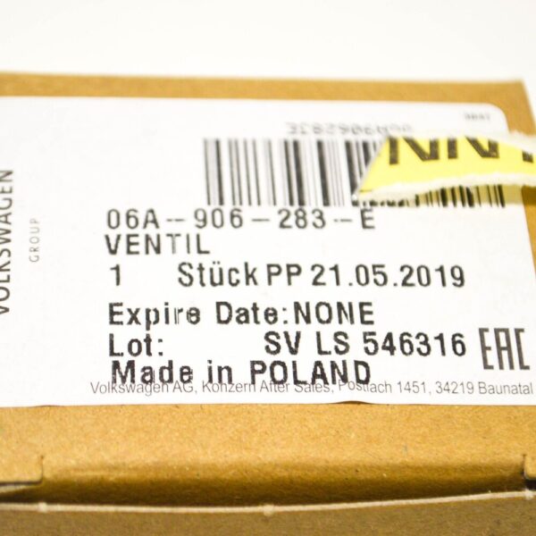 06A906283E - Audi TT 8N Boost Control Valve Solenoid 06A906283E 1.8 Petrol NEW GENUINE