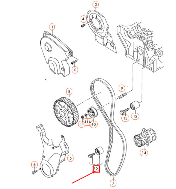 06B109244 - NEW AUDI A1 8X TIMING BELT IDLER PULLEY 06B109244