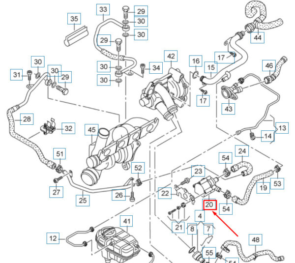 06D121601 - NEW AUDI Q5 8R ADDITIONAL COOLANT WATER PUMP 06D121601 ORIGINAL