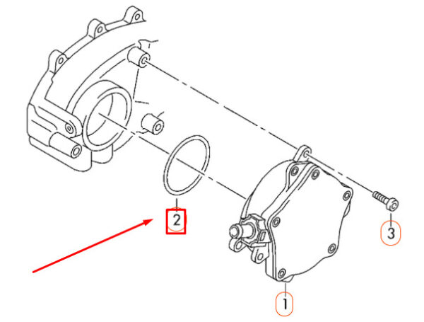 06D145117A - NEW AUDI A1 8X VACUUM PUMP SEAL 06D145117A