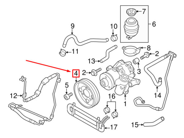 06D145255B - NEW AUDI A6 AVANT C6 SERVO STEERING PUMP BELT DISC 06D145255B ORIGINAL