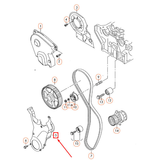06F109147 - NEW AUDI A1 8X LOWER TIMING BELT GUARD 06F109147