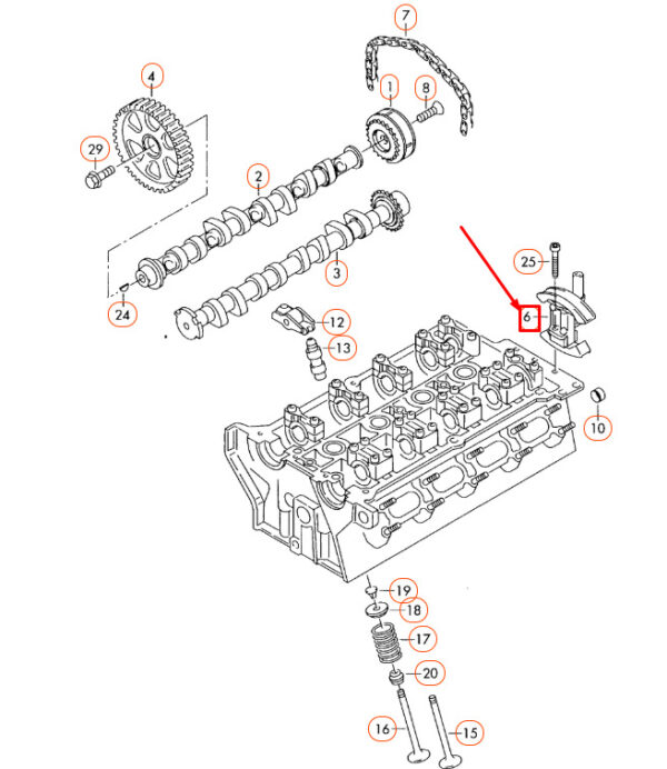 06F109217A - NEW AUDI A1 8X ENGINE CHAIN TENSIONER 06F109217A
