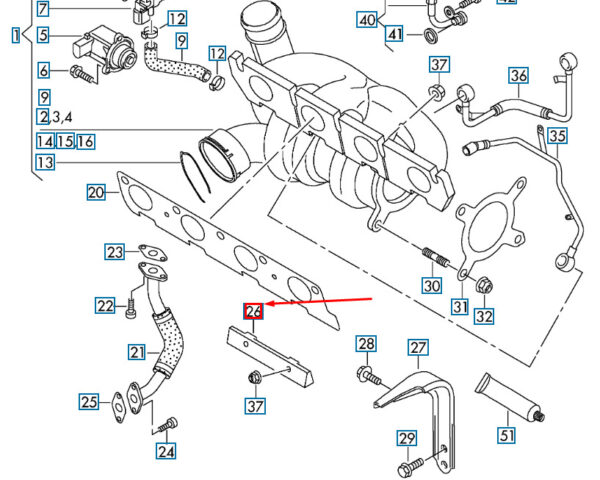 06F253709A - NEW AUDI A1 8X EXHAUST TRUMMER ANGLE HOLDER 06F253709A ORIGINAL