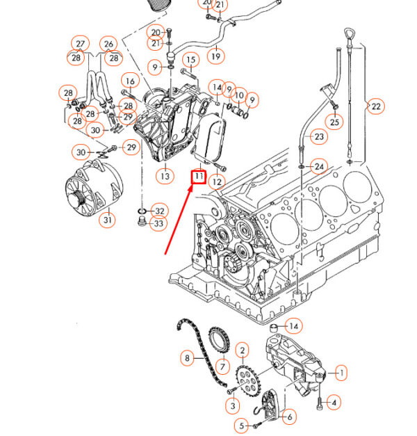 077117021Q - AUDI A8 D3 Engine Oil Cooler 077117021Q NEW GENUINE
