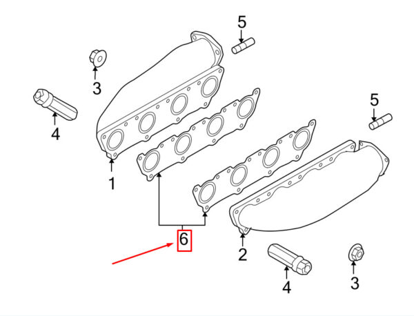 077253039C - NEW AUDI A6 AVANT C6 EXHAUST MANIFOLD SEAL 077253039C ORIGINAL