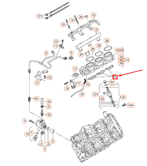079129717B - NEW AUDI A4 B8 LOW INTAKE MANIFOLD GASKET SEAL 079129717B ORIGINAL