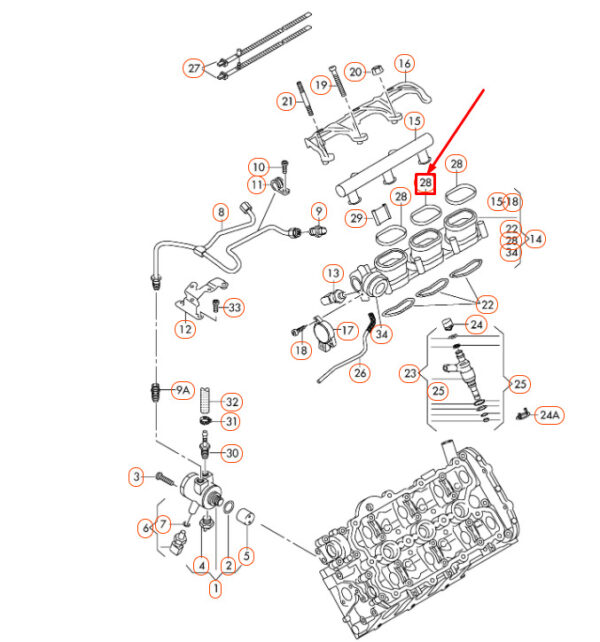 079129717D - NEW AUDI A4 B8 UPPER INTAKE MANIFOLD GASKET 079129717D ORIGINAL
