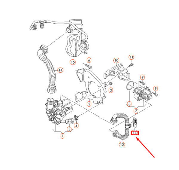 07K906051B - NEW AUDI A3 8V SECONDARY AIR INJECTION PRESSURE SENSOR 07K906051B