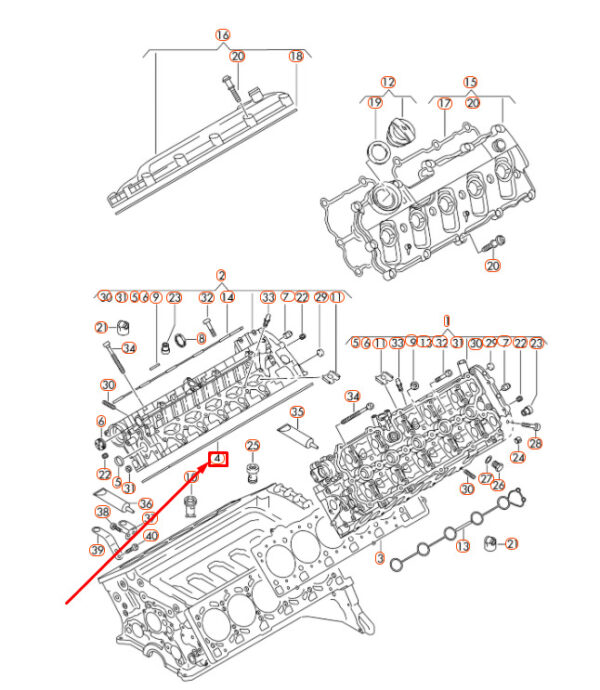 07L103383P - NEW AUDI A6 C6 RIGHT CYLINDER HEAD GASKET CYLINDERS 1-5 07L103383P ORIGINAL