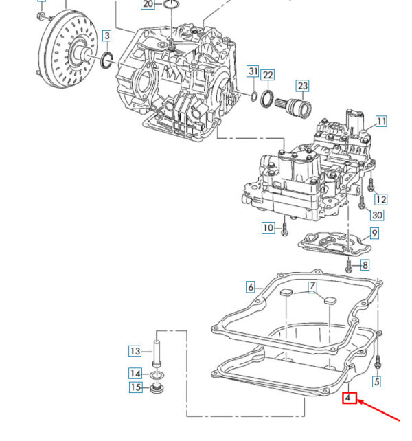 09G321361F - NEW VOLKSWAGEN BEETLE A5 AUTOMATIC TRANSMISSION OIL SUMP 09G321361F ORIGINAL