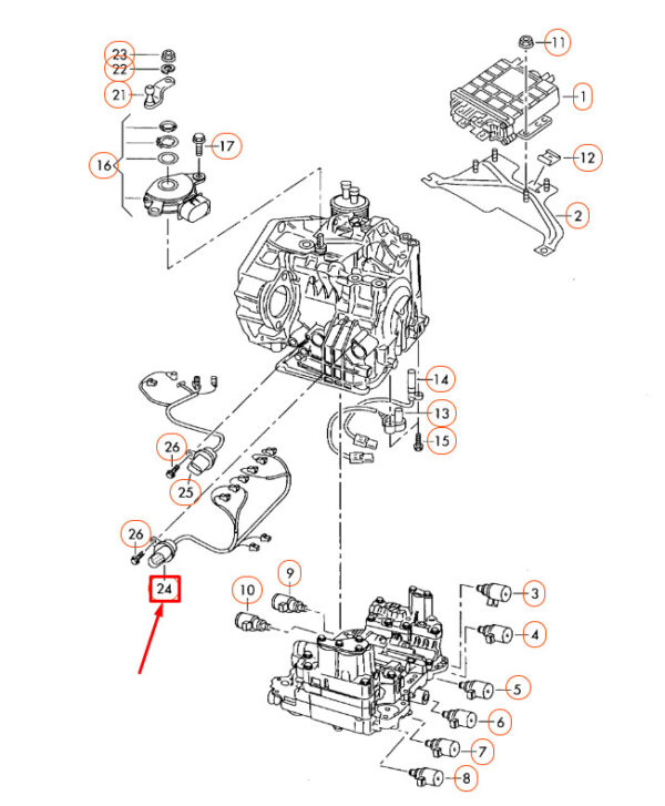09G927363 - NEW AUDI A3 8P 6 GEAR AUTOMATIC TRANSMISSION WIRING SET 09G927363 ORIGINAL