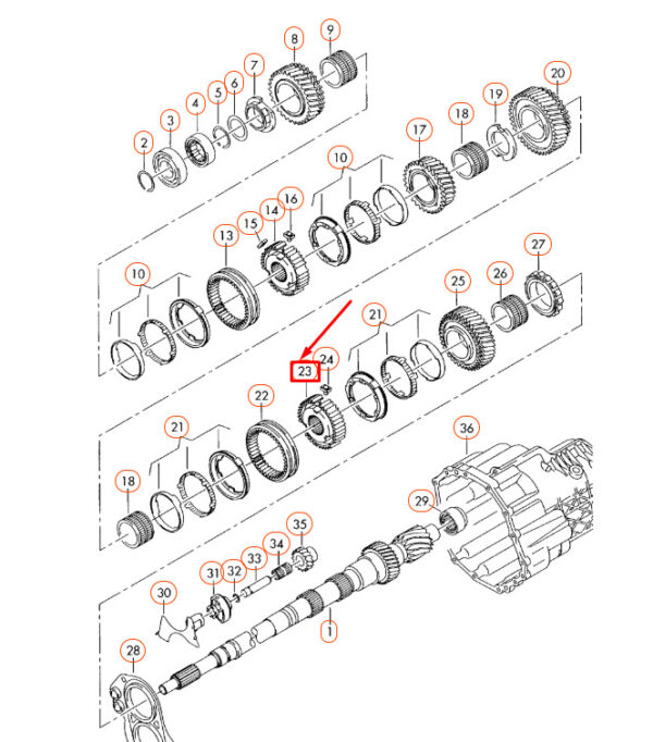 0A2311764A - NEW AUDI A4 B7 GEARBOX SYNCHRONIZING HUB 5TH/6TH GEAR 0A2311764A ORIGINAL