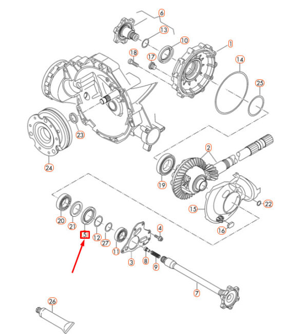 0AW409399 - NEW AUDI A4 B8 FRONT LEFT DRIVE SHAFT OIL SEAL 0AW409399 ORIGINAL