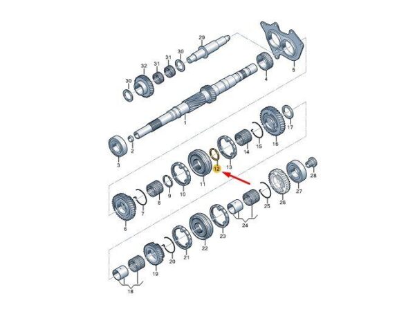 0B1311183 - AUDI A4 B9 Input Shaft Securing Ring 0B1311183 NEW GENUINE