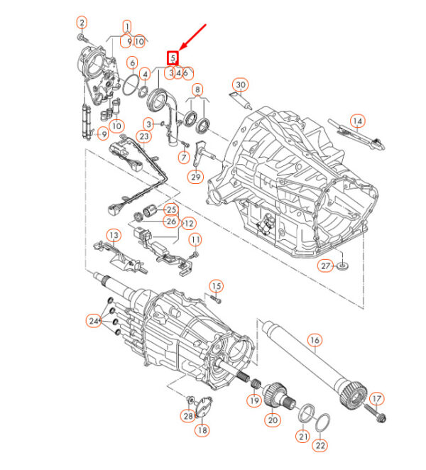 0B5301515H - NEW AUDI A4 B8 GEARBOX SUCTION JET PUMP 0B5301515H ORIGINAL