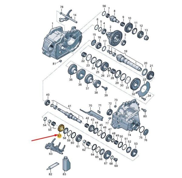 0C9311159P - AUDI Q3 F3 5.Gang Change Gear 0C9311159P NEW GENUINE