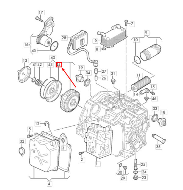 0GC301205B - Audi Q2 transmission DSG oil catcher cover 0GC301205B NEW ORIGINAL