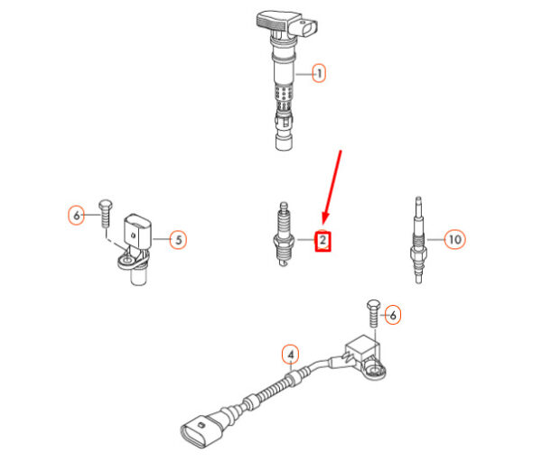 101905611G - NEW A4 B8 SPARK PLUG LONGLIFE 101905611G ORIGINAL