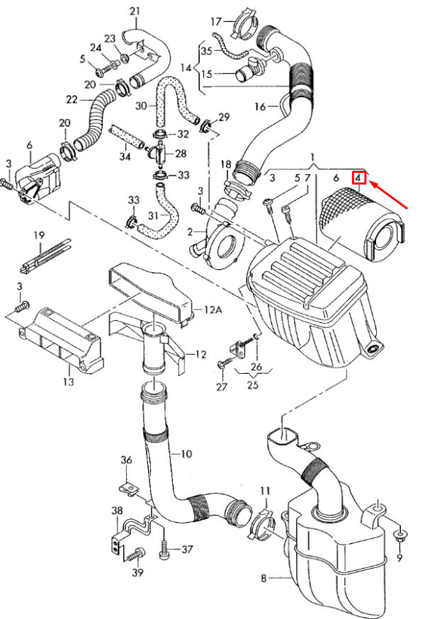 1F0129620 - AUDI A3 8P AIR FILTER 1F0129620 NEW GENUINE