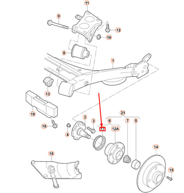 1J0614149 - NEW AUDI TT 8N REAR WHEEL SPEED SENSOR ROTOR 1J06149