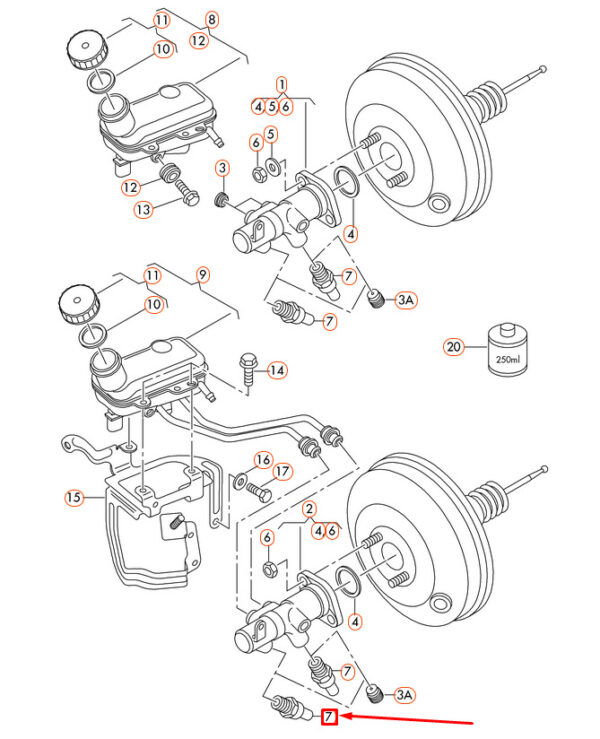 1J0907597B - NEW AUDI A2 8Z BRAKE PRESSURE SENOR 1J0907597B
