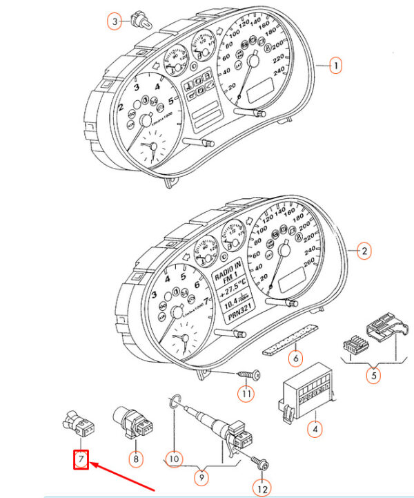 1J0919379A - NEW AUDI A3 8L EXTERNAL TEMPERATURE SENSOR 1J0919379A