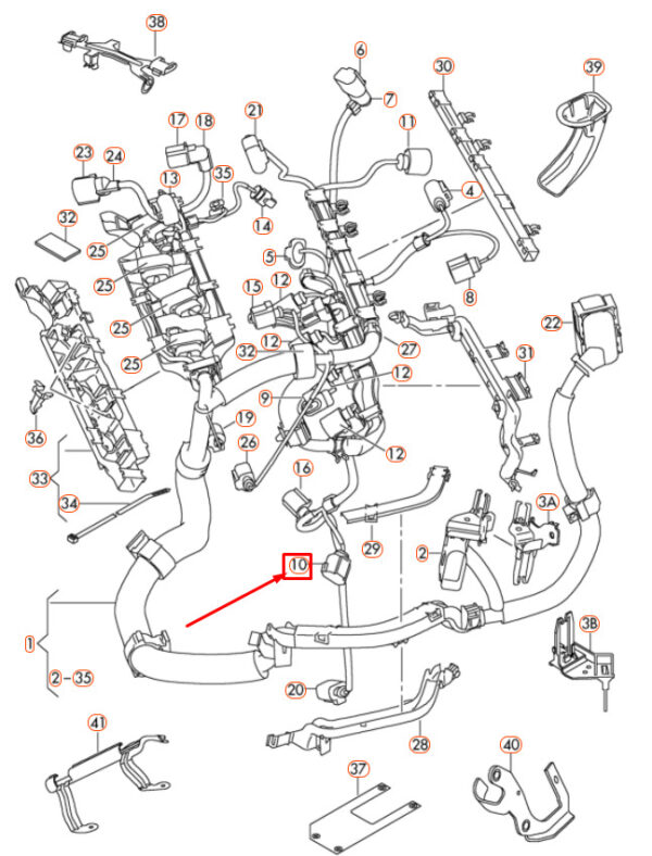 1J0973703B - NEW AUDI A1 MK1 3-PIN ENGINE WIRING FLAT CONTACT HOUSING 1J0973703B ORIGINAL