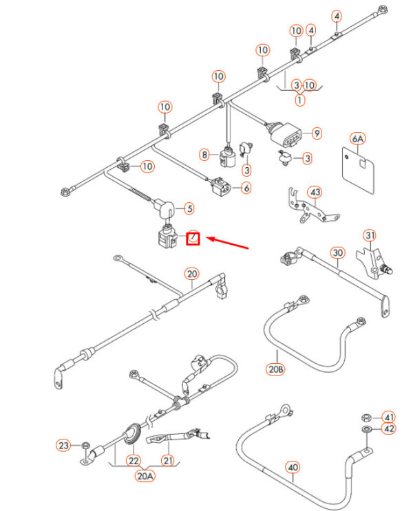 1J0973772 - NEW AUDI A3 8P GENERATOR FLAT CONNECTOR WALK 2 PIN 1J0973772 ORIGINAL