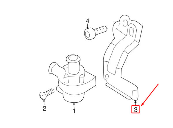 1K0121093BH - NEW AUDI Q3 8U FRONT AUXILIARY PUMP BRACKET 1K0121093BH ORIGINAL