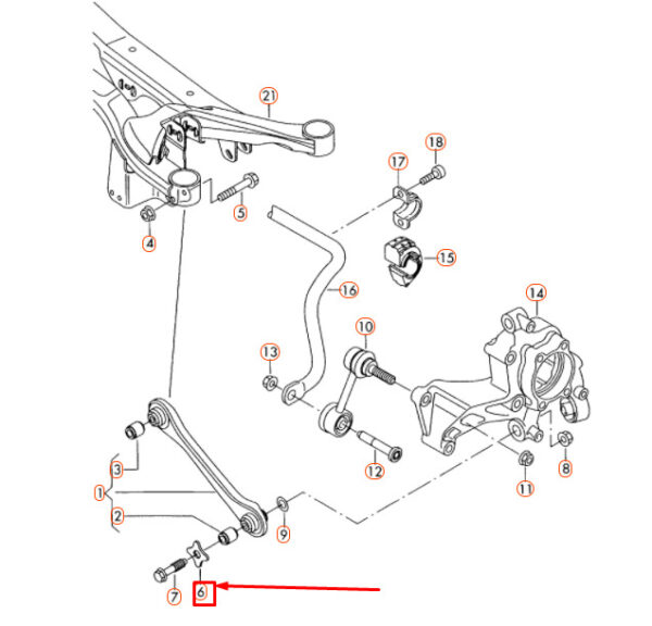 1K0505193 - NEW AUDI A1 8X REAR BAR WASHER AXLE TRACK 1K0505193 ORIGINAL