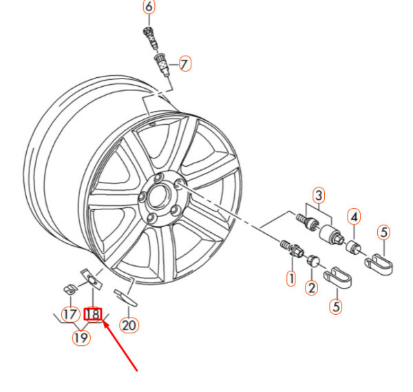 1K0601179A - Audi A1 8X wheel balance weight 10G 1K0601179A NEW ORIGINAL