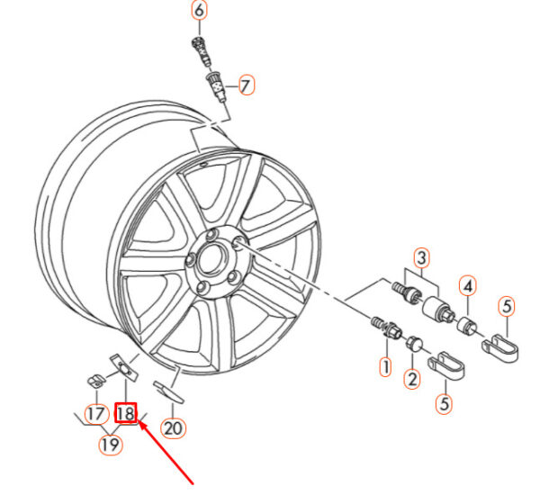 1K0601186A - NEW AUDI A3 8P WHEEL BALANCE WEIGHT 40G 1K0601186A ORIGINAL