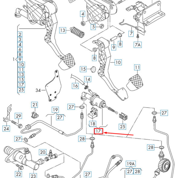 1K0721388AC - NEW AUDI TT 8J9 CLUTCH MASTER CYLINDER 1K0721388AC
