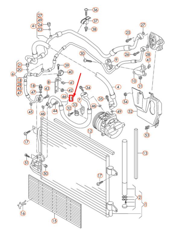 1K0820721CA - NEW AUDI A3 8P ENGINE A/C AIR CONDITIONING REFRIGERANT HOSE 1K0820721CA ORIGINAL