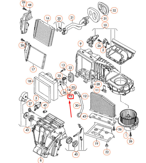 1K1820103E - NEW AUDI A3 8P A/C EVAPORATOR WITH EXPANSION VALVE LHD 1K1820103E ORIGINAL