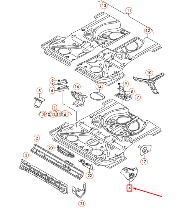 1K6813174L - NEW AUDI A3 8V REAR RIGHT WHEELHOUSE FILLING PLATE 1K6813174L