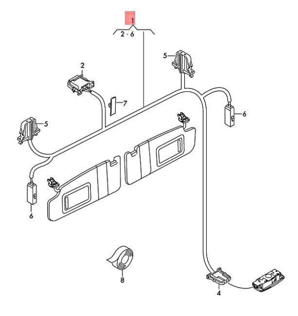 1K8971100M - NEW VW SCIROCCO ADAPTER CABLE LOOM 1K8971100M ORIGINAL