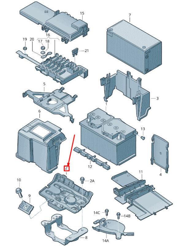 1Y0915333A - NEW VW BEETLE CABRIO CABRIOLET BETTLE 1C1 BATTERY CONSOLE 1Y0915333A ORIGINAL