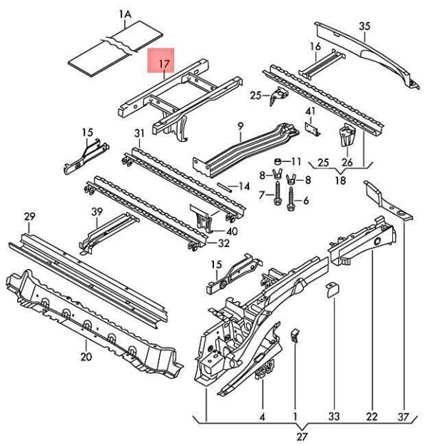 2K3802783 - NEW BRACKET FOR SPARE WHEEL VW CADDY 2K3802783 ORIGINAL