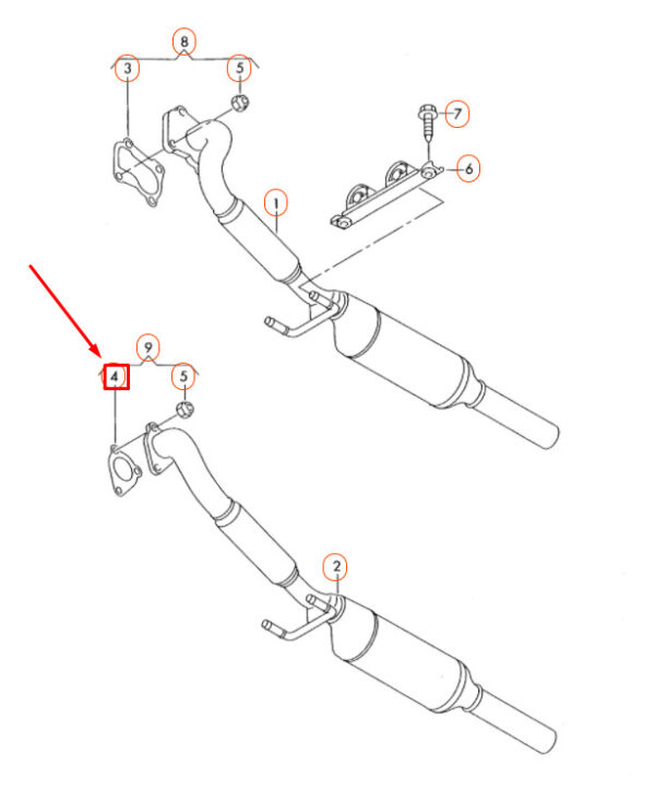 3A0253115 - Audi A3 8L exhaust gasket 3A0253115 NEW ORIGINAL